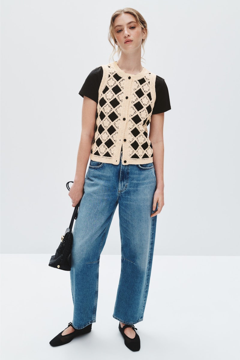 Crochet Button Front Vest by CeCe - Photo 3