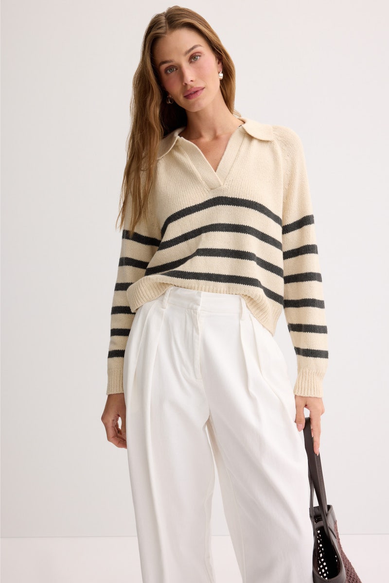 Claire Relaxed Polo Sweater by Marine Layer - Photo 3