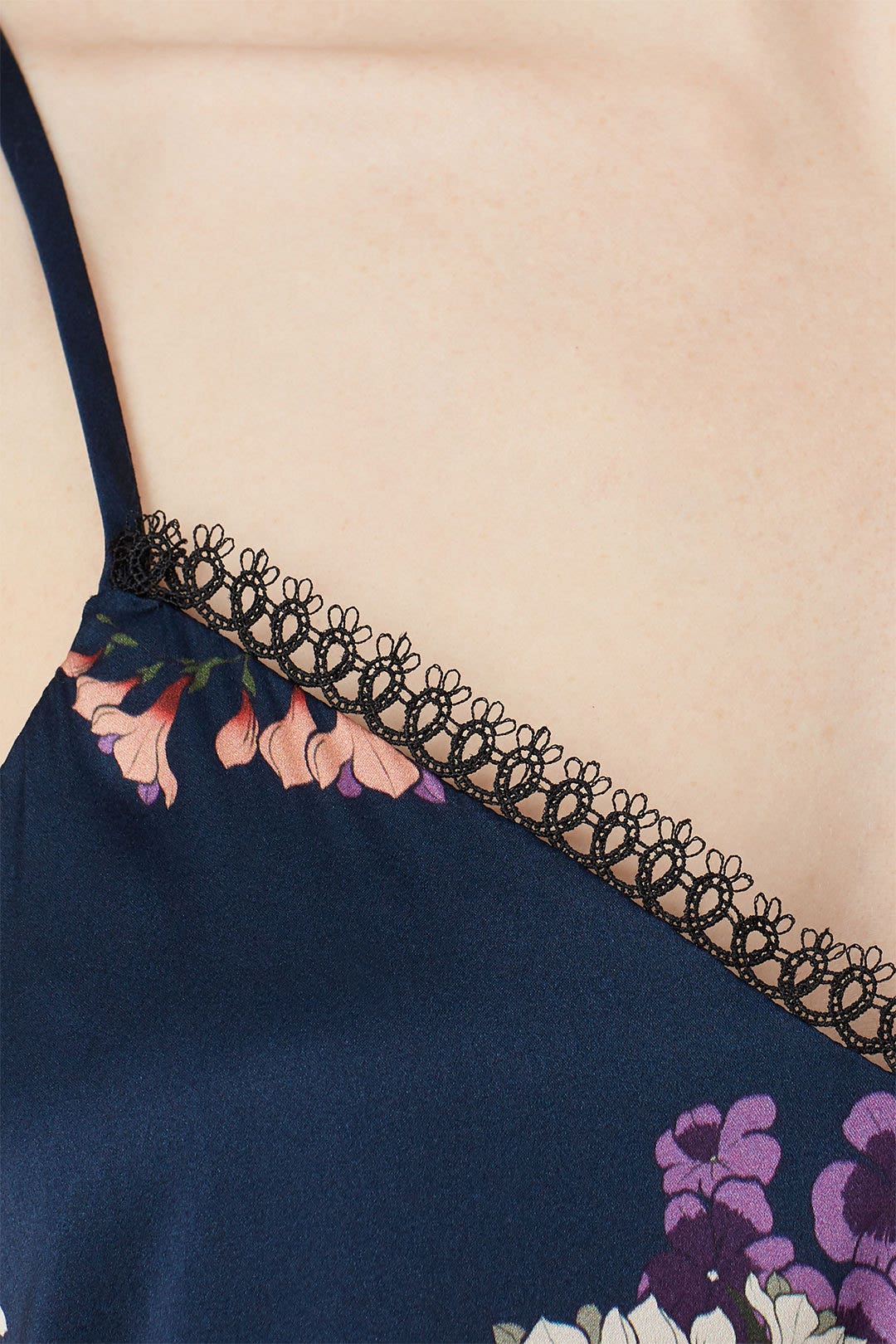 Navy Floral Tank by Nicole Miller 3