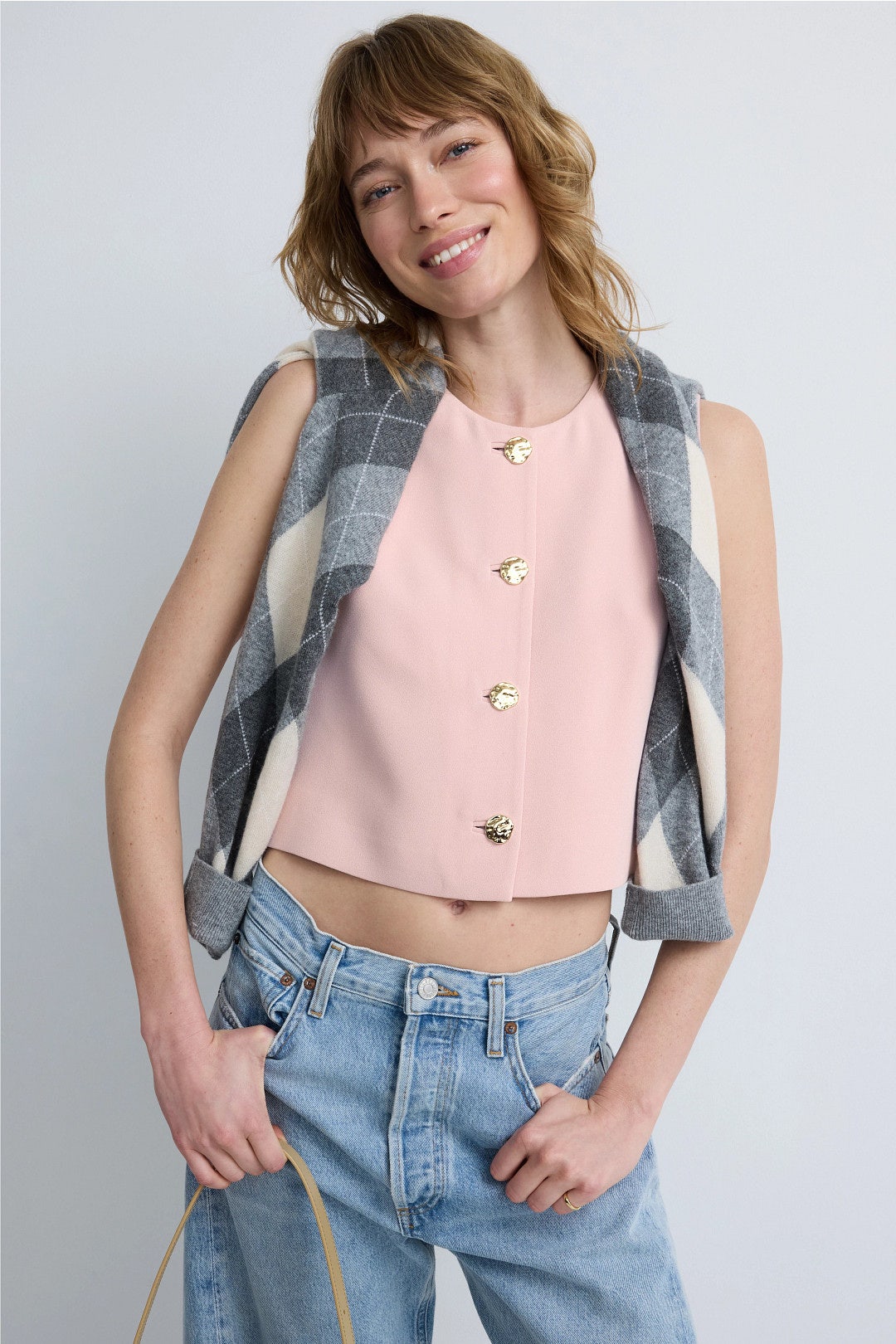 Button Front Sleeveless Top by Adam Lippes x RTR 3