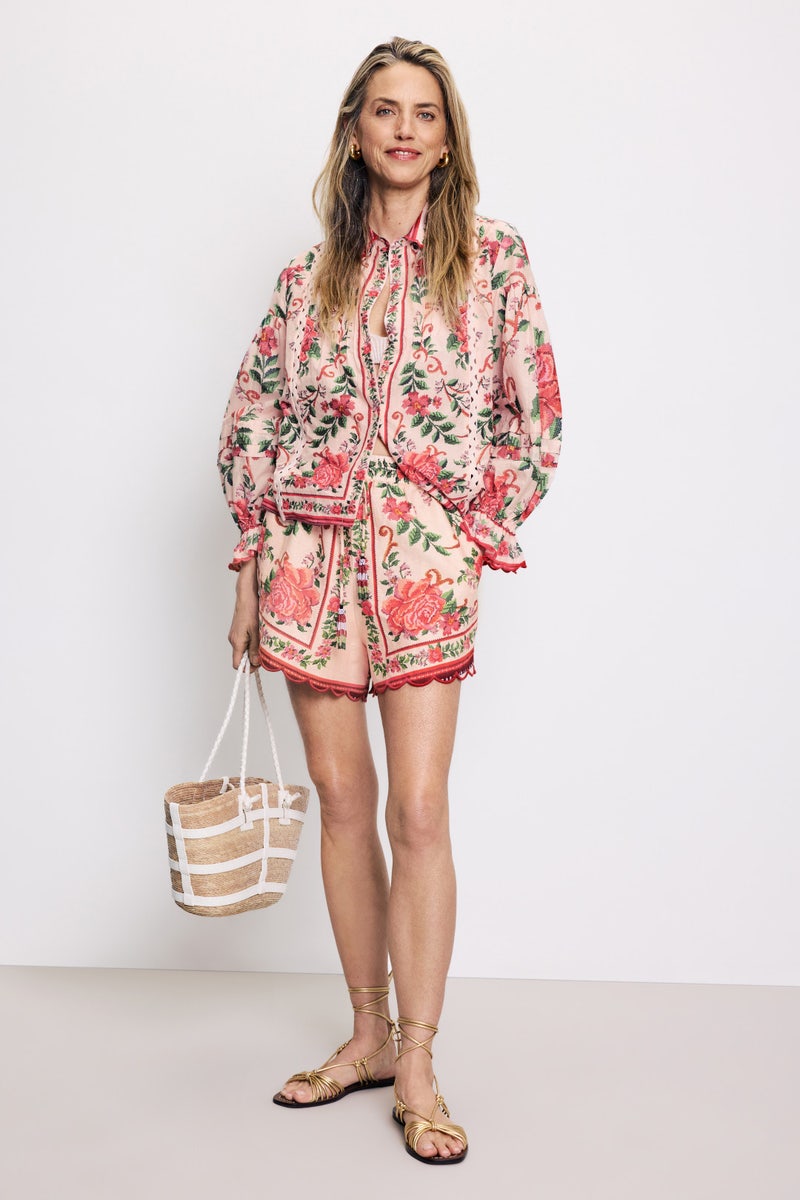 Flower Tapestry Pink Shorts by FARM Rio - Photo 3