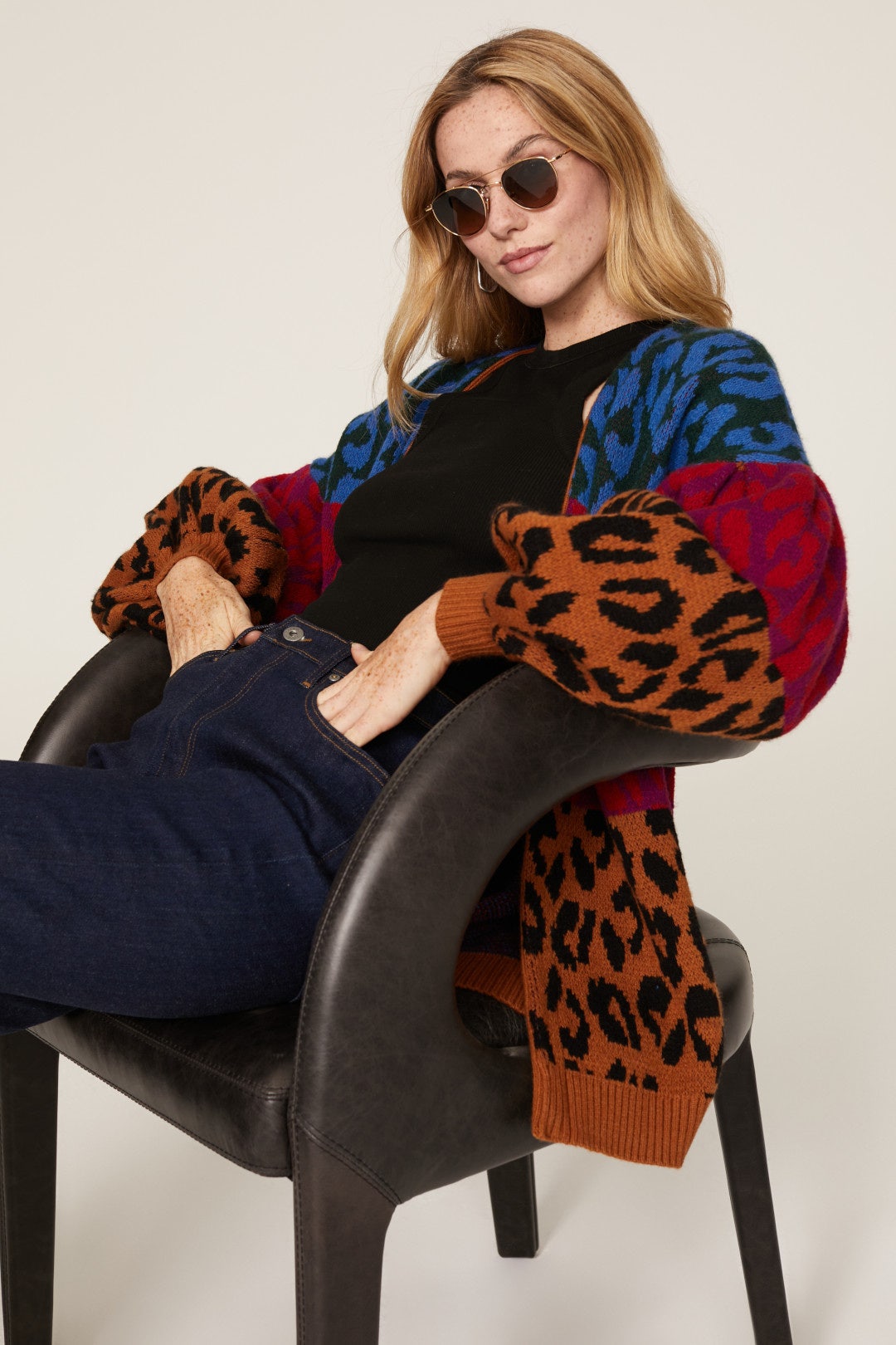 Colorblock Leopard Cardigan by FARM Rio 3