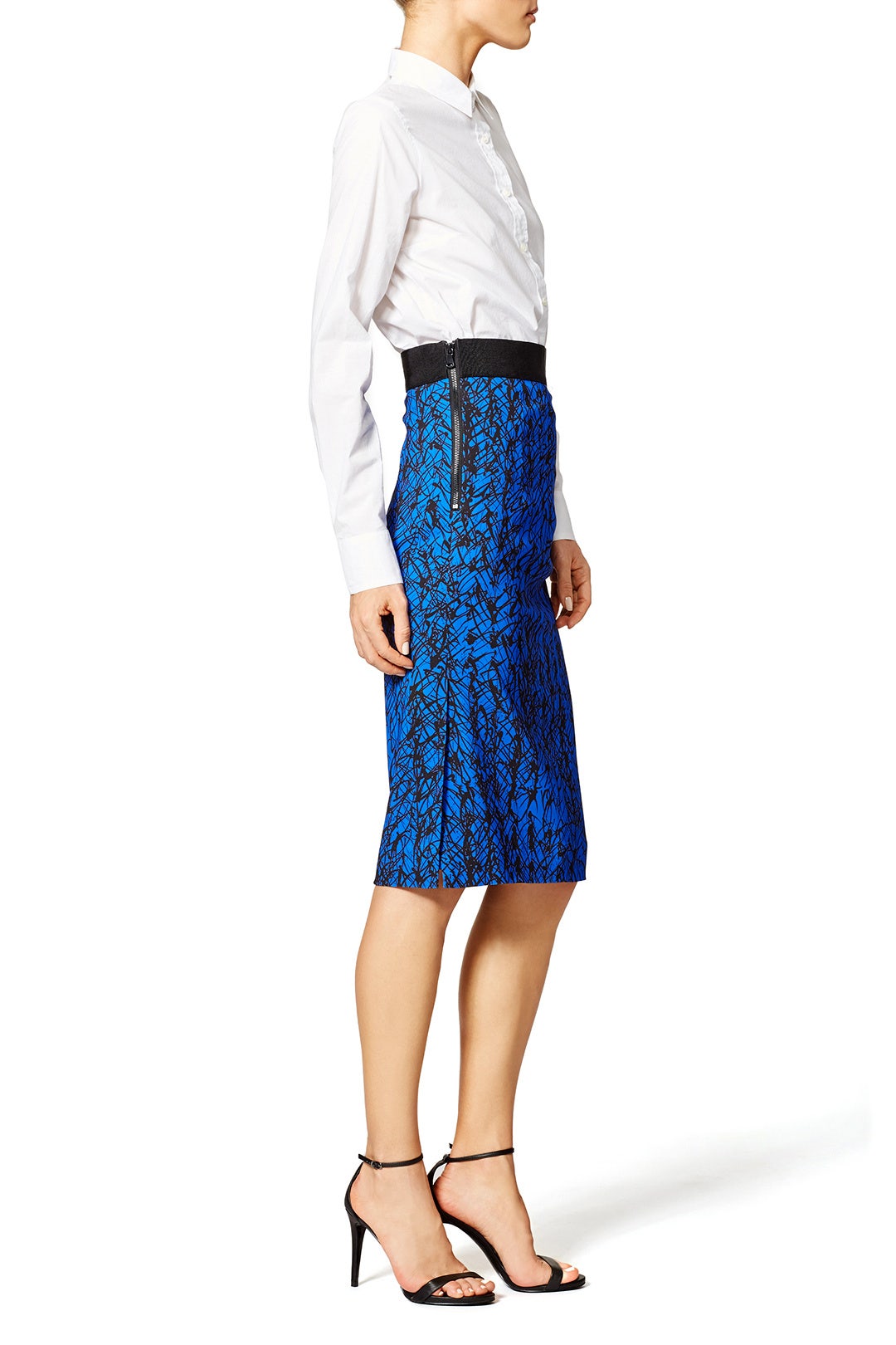 Scribble Print Skirt by Milly 2