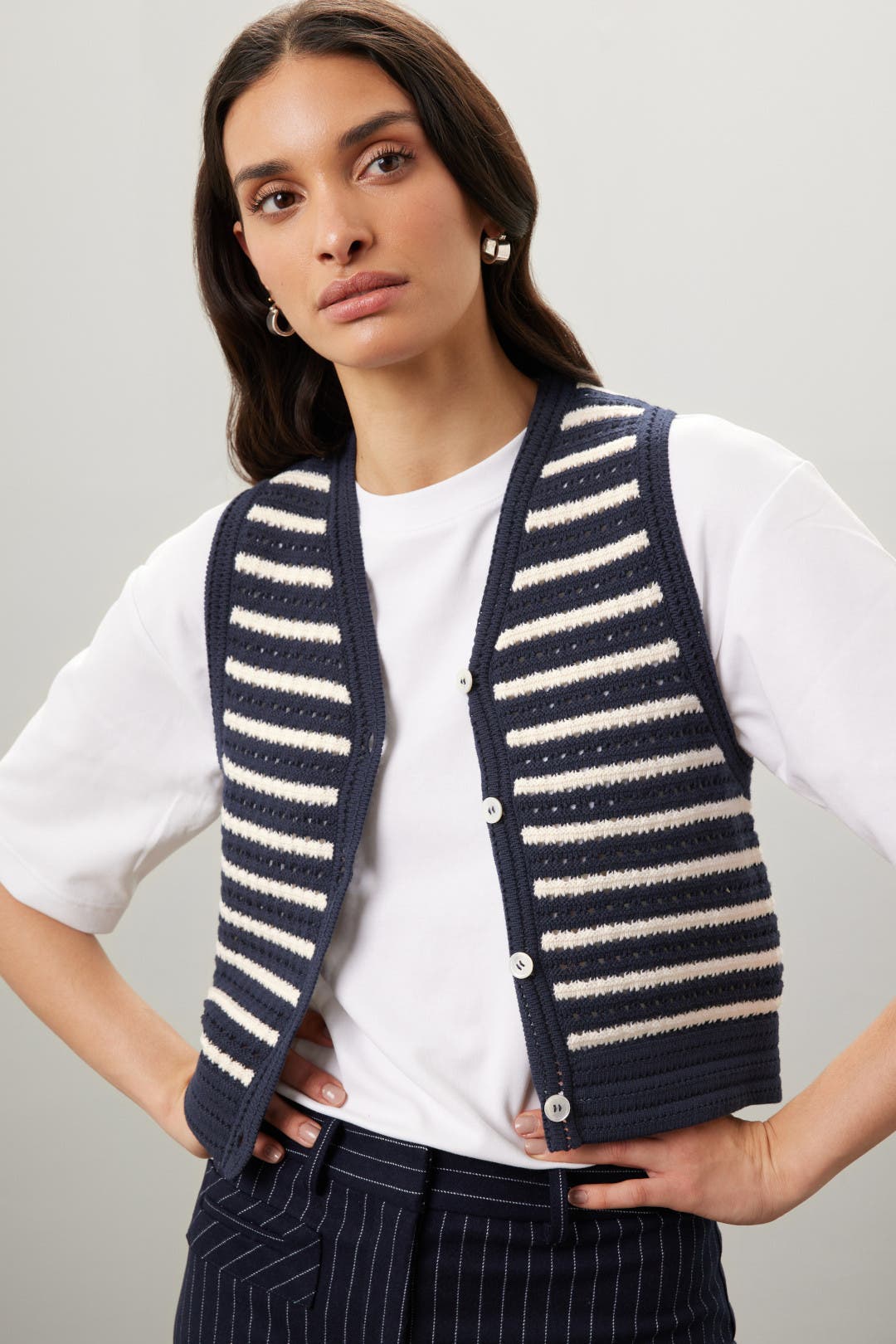 Open Crochet Vest by DUNST | Rent the Runway
