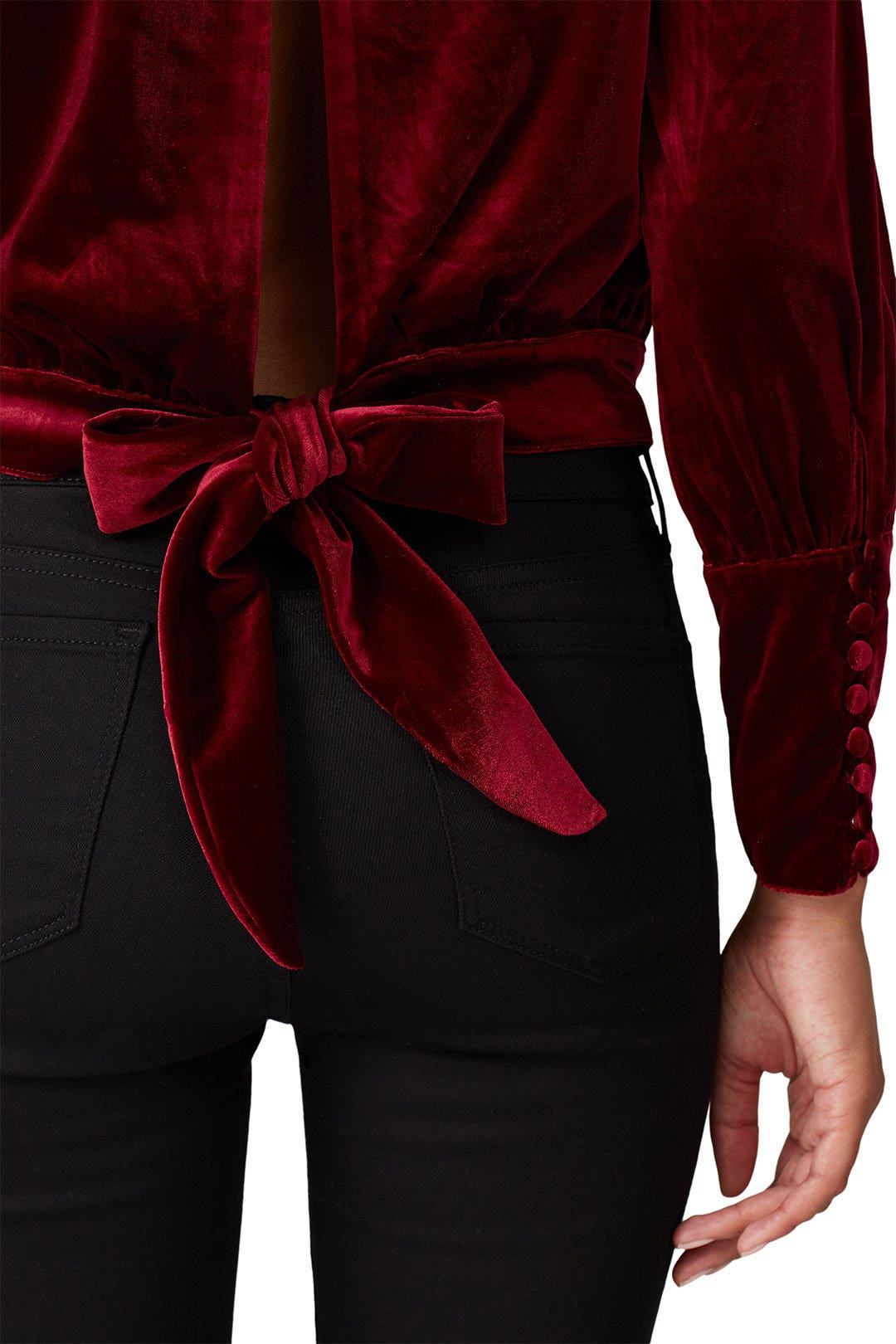 Red Stella Velvet Blouse by Adelyn Rae 3