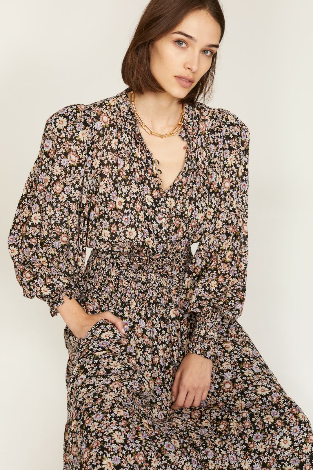 sea new york カーソンフローラルドレス Carson Smocked Dress by Sea New York | Rent the Runway