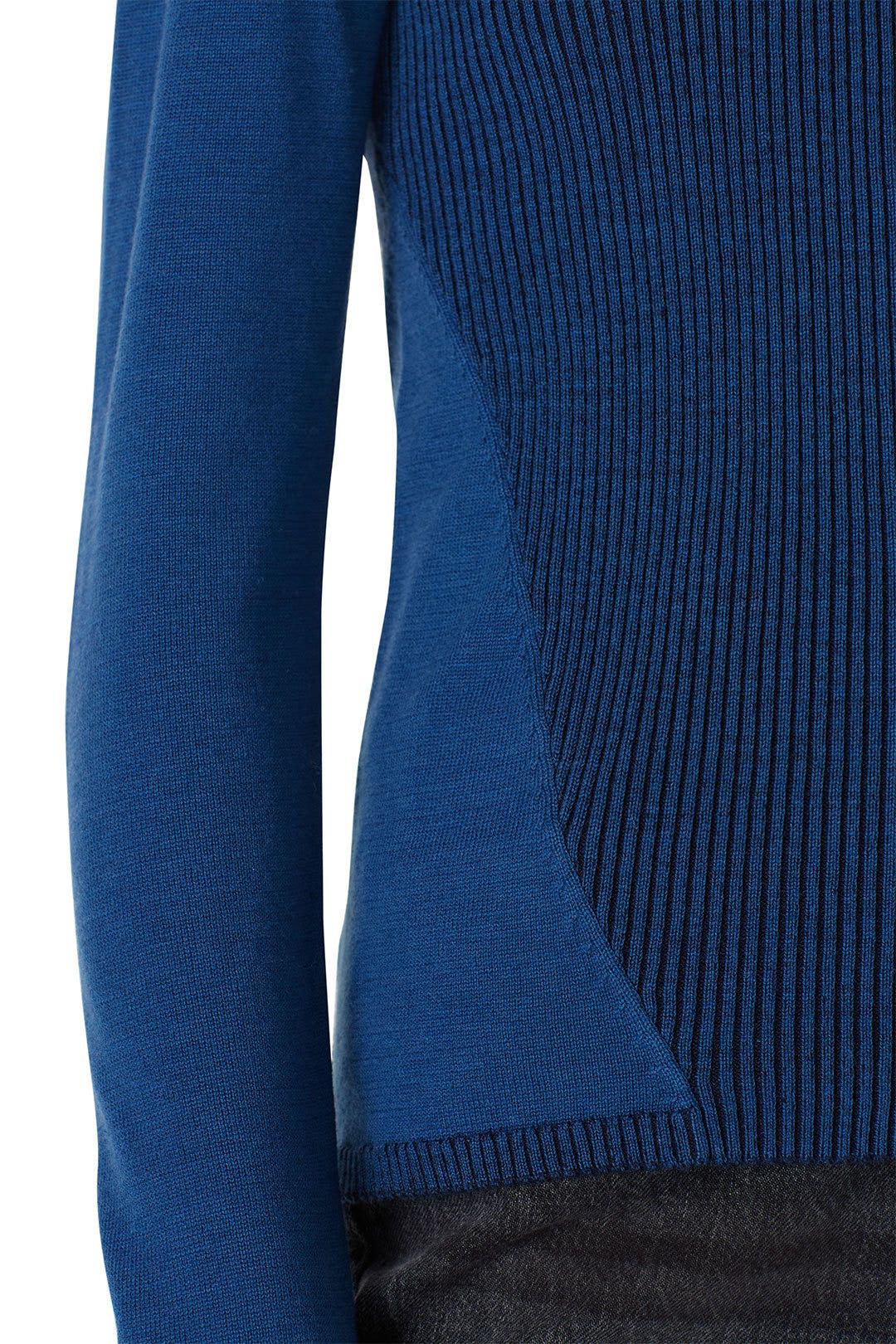 Blue Rib Knit Sweater by Victor Alfaro x RTR 3