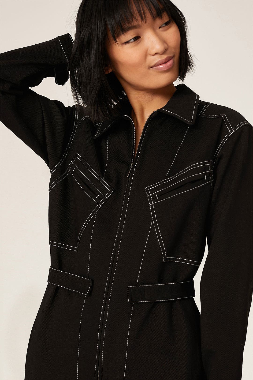 Black Denim Flight Suit by Zero + Maria Cornejo | Rent the Runway