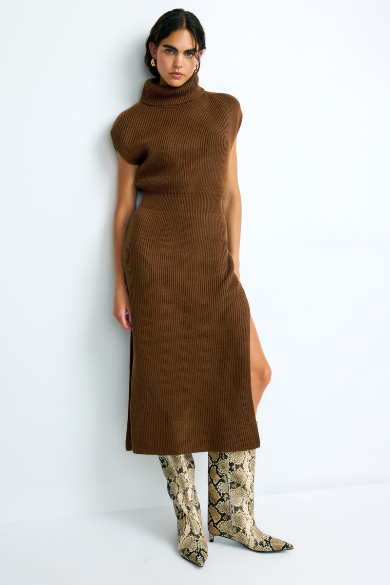 Brown Marigold Sweater Dress by Splendid - Photo 3