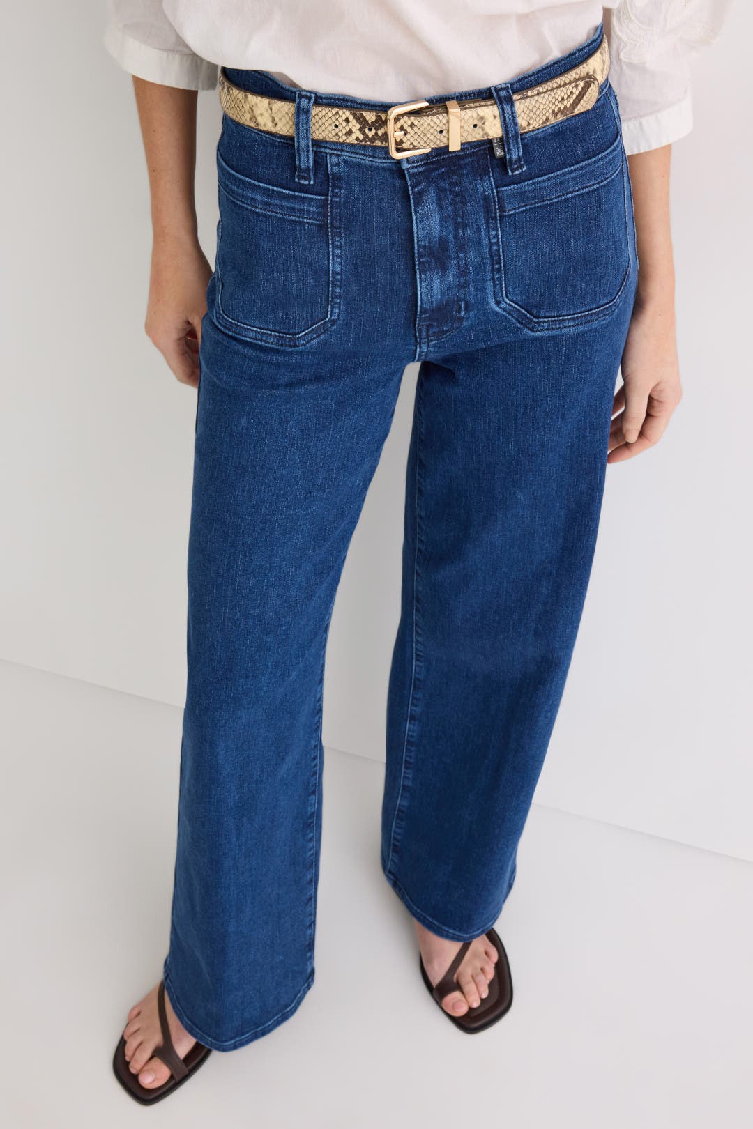 Le Slim Palazzo Modernist Pocket Jeans by FRAME | Rent the Runway