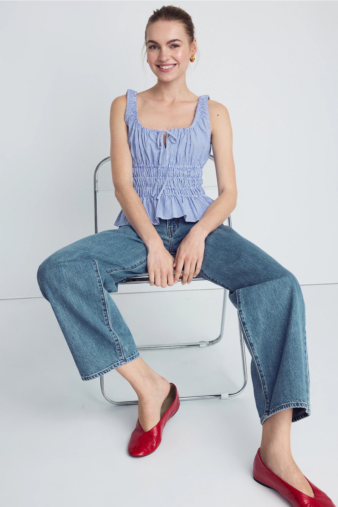 Light Blue Baggy Dad Jeans by Levi's 3