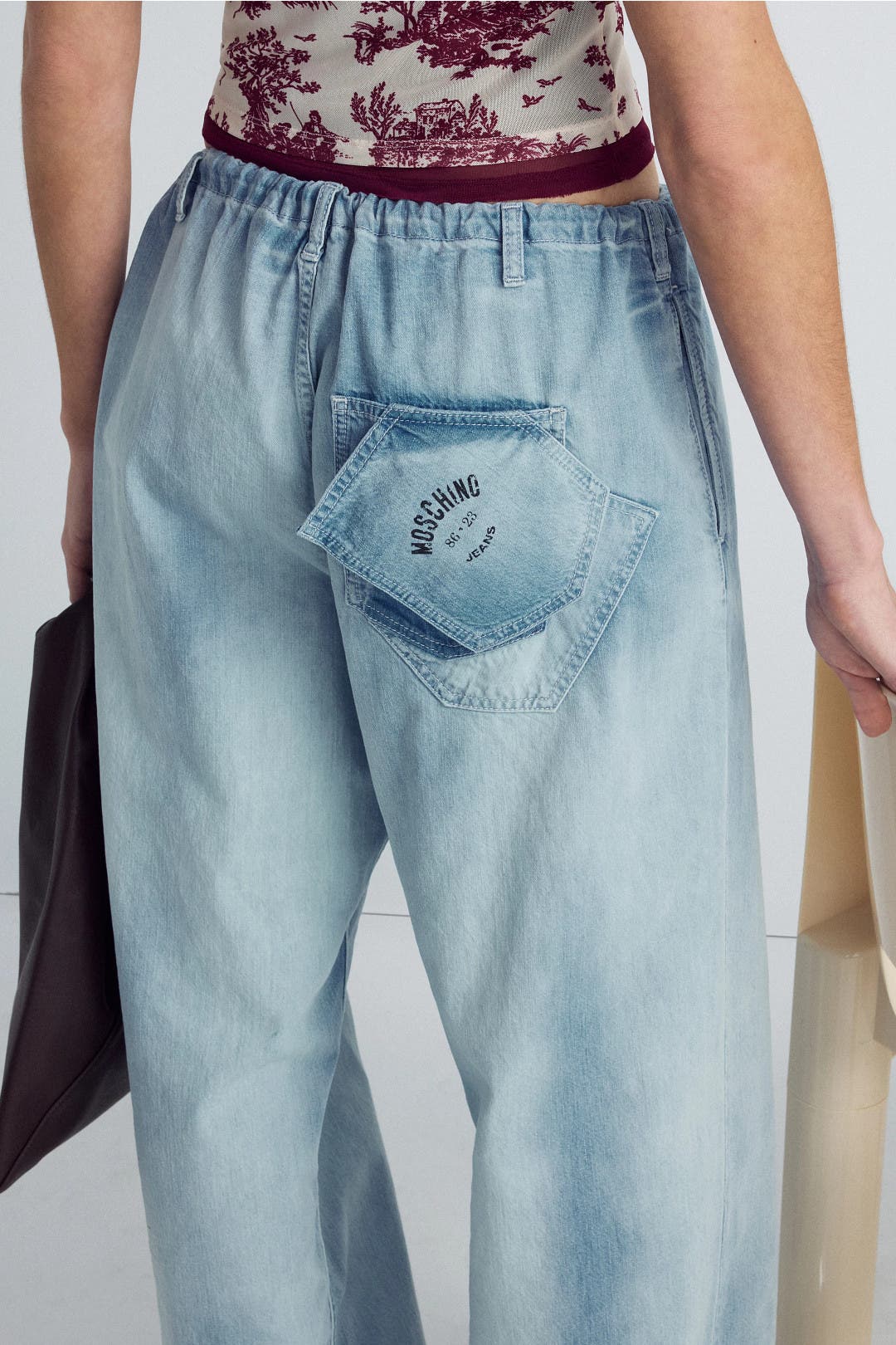 Drawstring Denim Trouser by Moschino Jeans | Rent the Runway