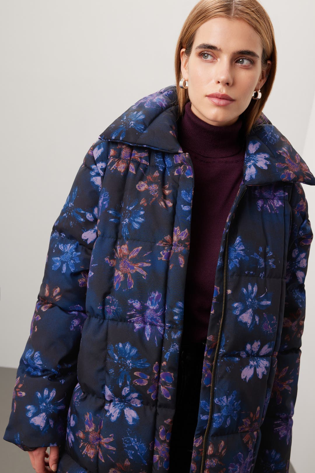 Oversized Floral Coat by Love, Whit by Whitney Port | Rent the Runway