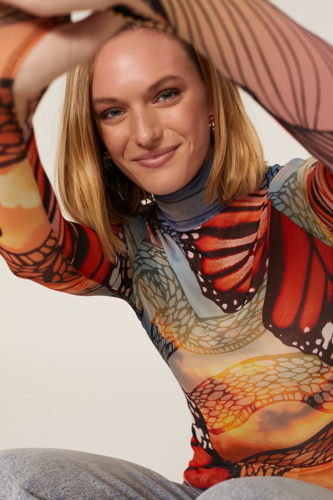 Zadie Butterfly Mesh Top by AFRM 3