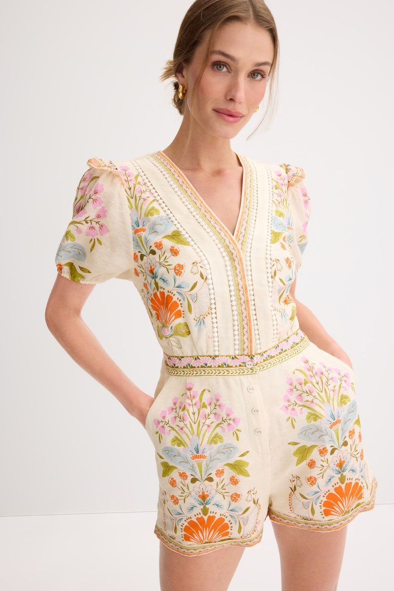 Dany Vintage Floral Romper by Caballero - Photo 3