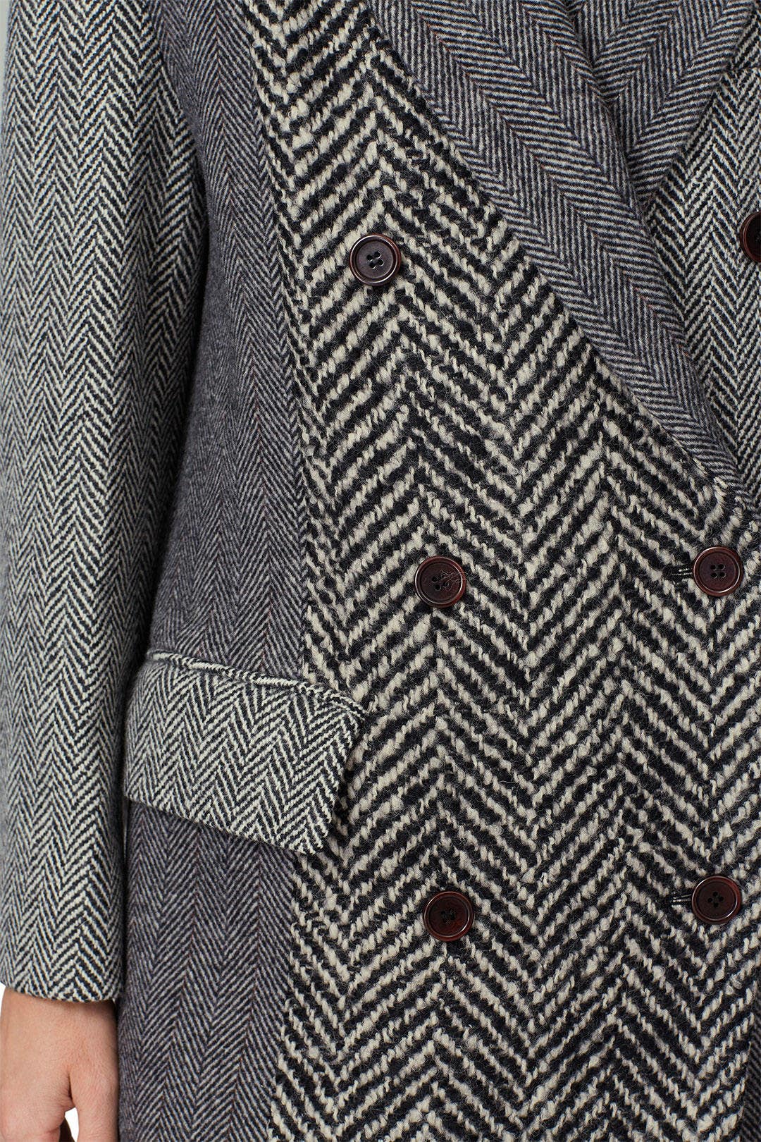 Multi Herringbone Coat