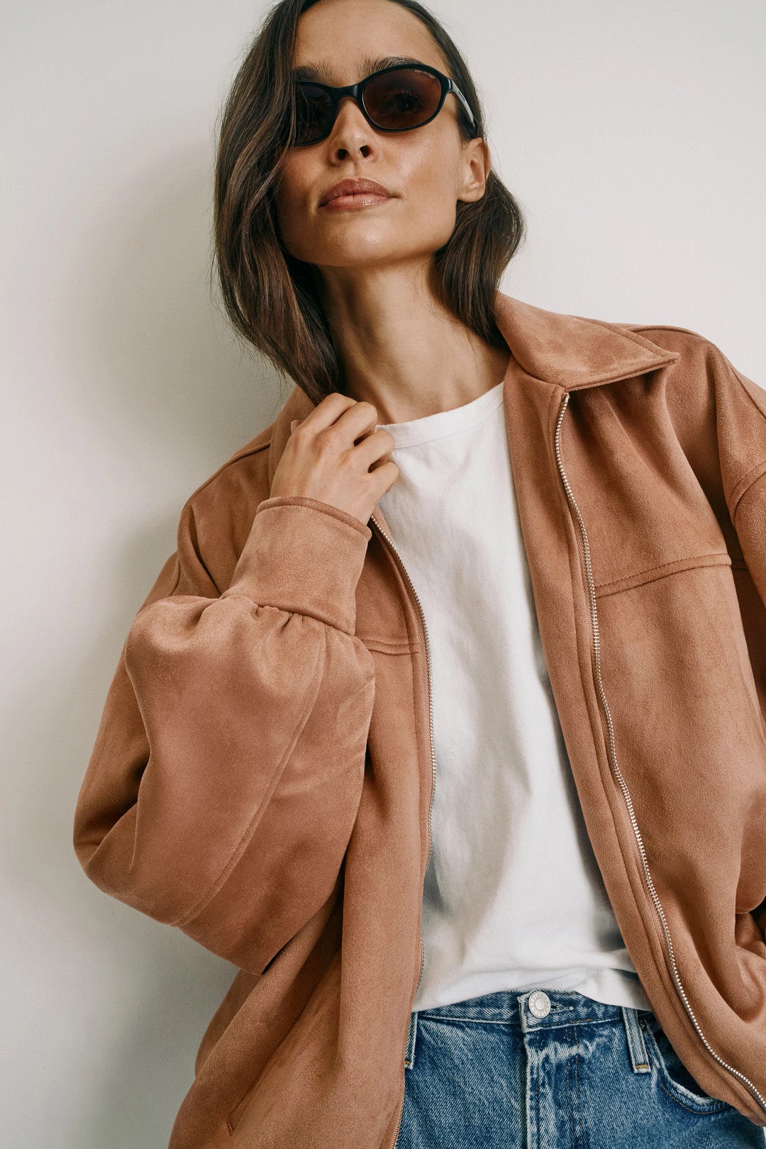 Suede Bomber Jacket