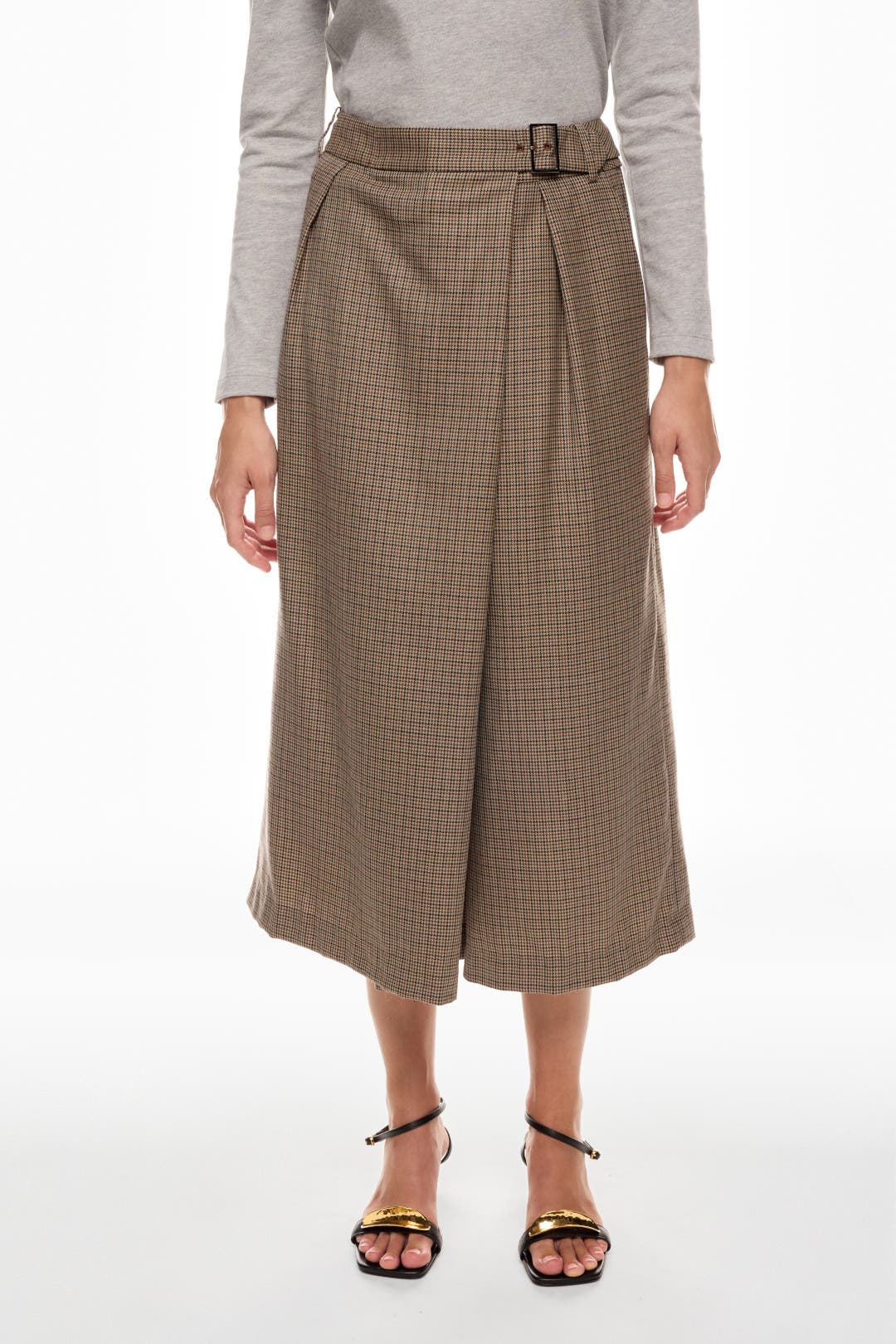 Thomas Menswear Check Wrap Culotte Skirt by Tibi | Rent the