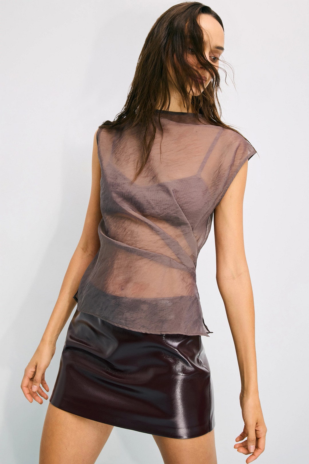 The Vegan Patent Leather Mini Skirt by Joe's Jeans 3