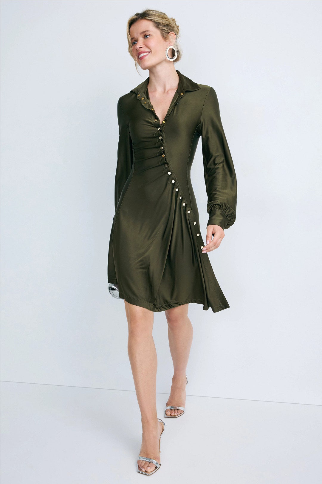 Robe Asymmetrical Button Detail Dress by Rabanne 3