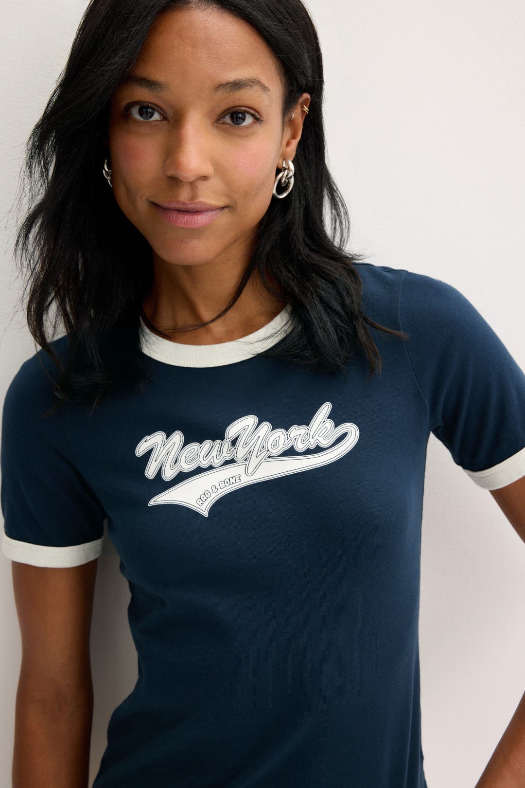 新品未使用 Border Ringer Tee Next Level Unisex Ringer T-Shirt XS NATURL/ FRST GRN