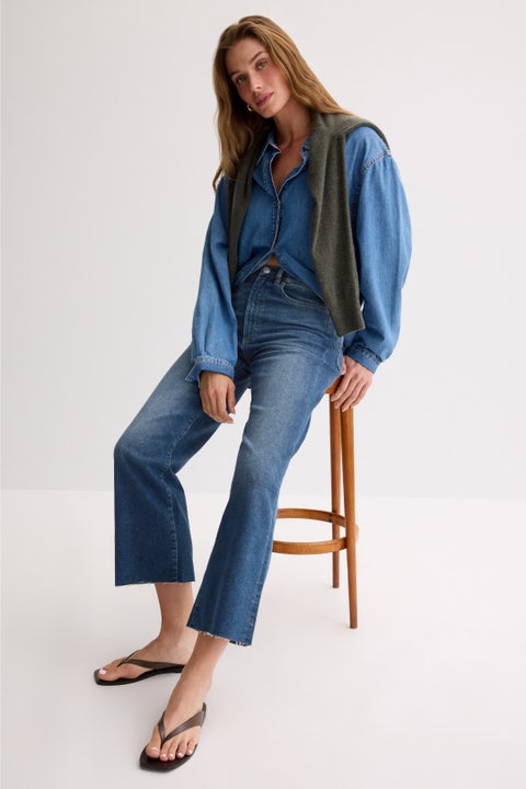 Karmine Refined Wide Leg Straight Vintage