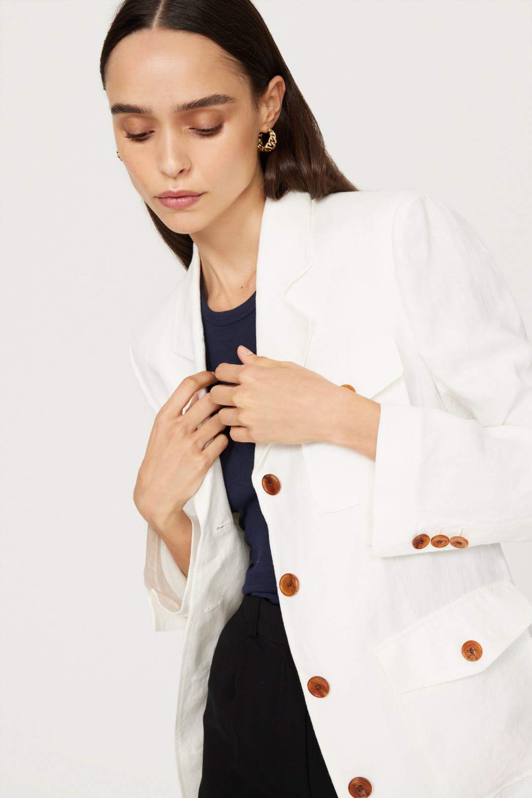 スーツ DUNST Women Suit Jackets UDJA5A109CRIVORY White スーツ DUNST Women Suit Jackets UDJA5A109CRIVORY White Busy