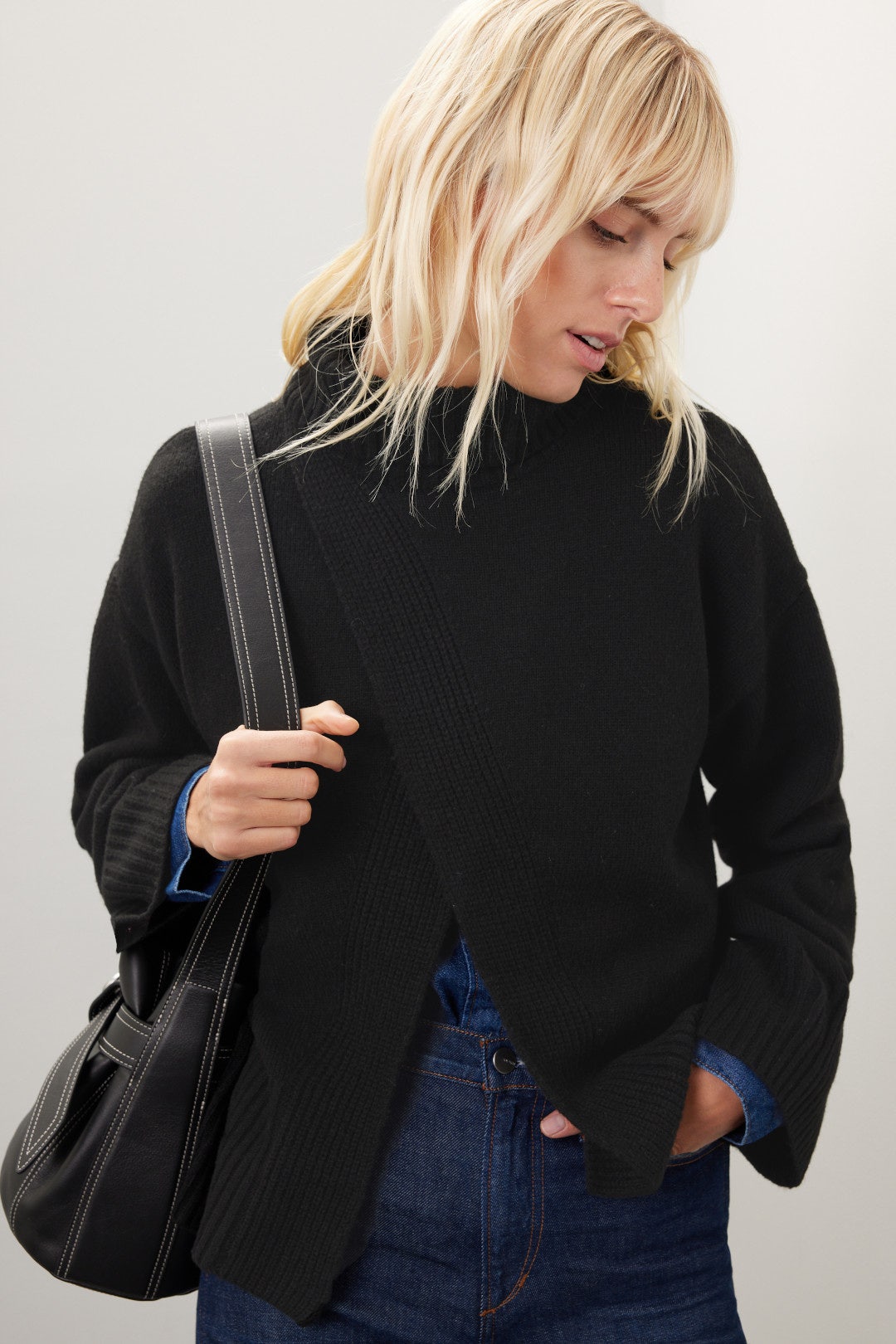 Overlay Turtleneck Sweater by Great Jones 