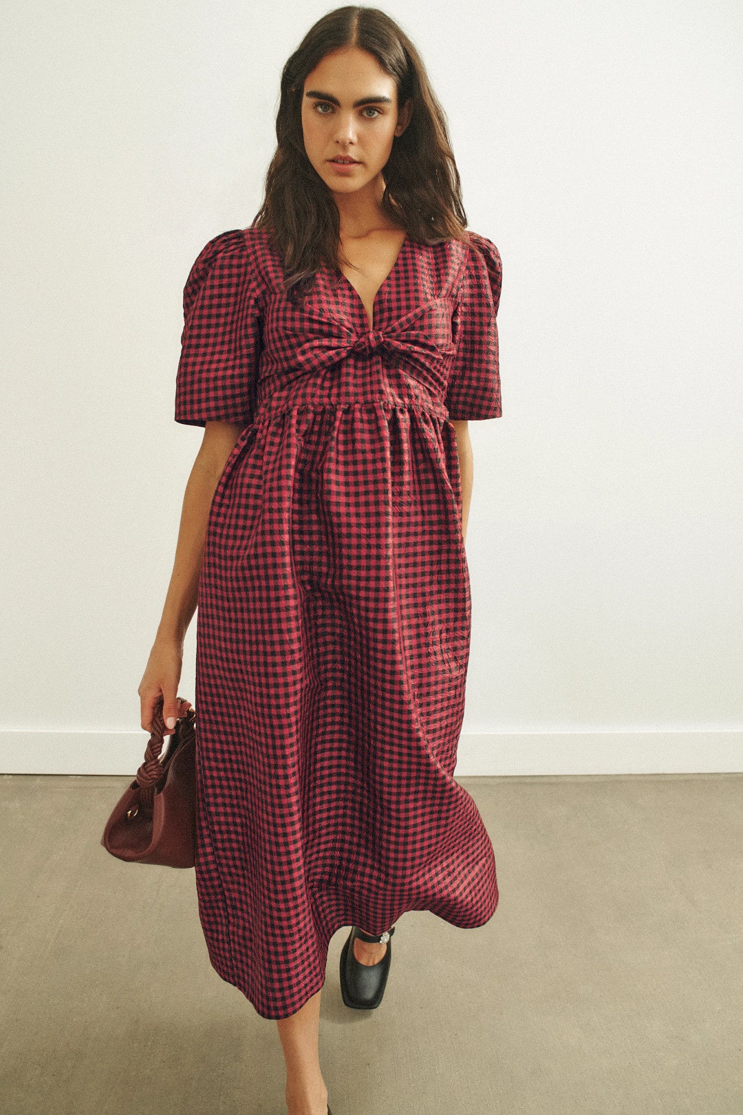 Tie Front Midi Dress