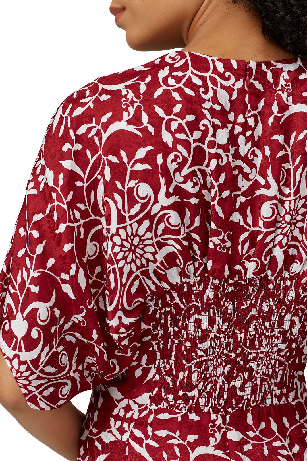 Red Printed Puff Sleeve Dress by The Kooples 3