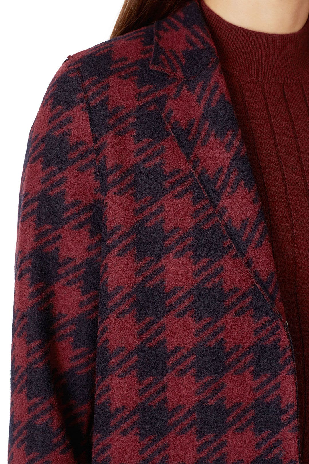 Red Gingham Coat by Harris Wharf London 3