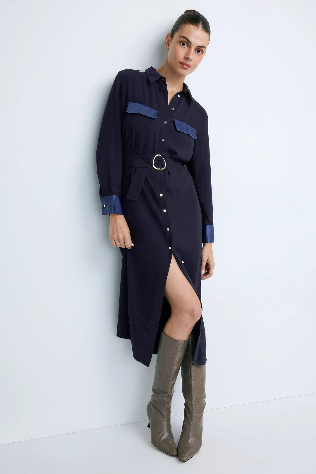 Gara Midi Shirt Dress