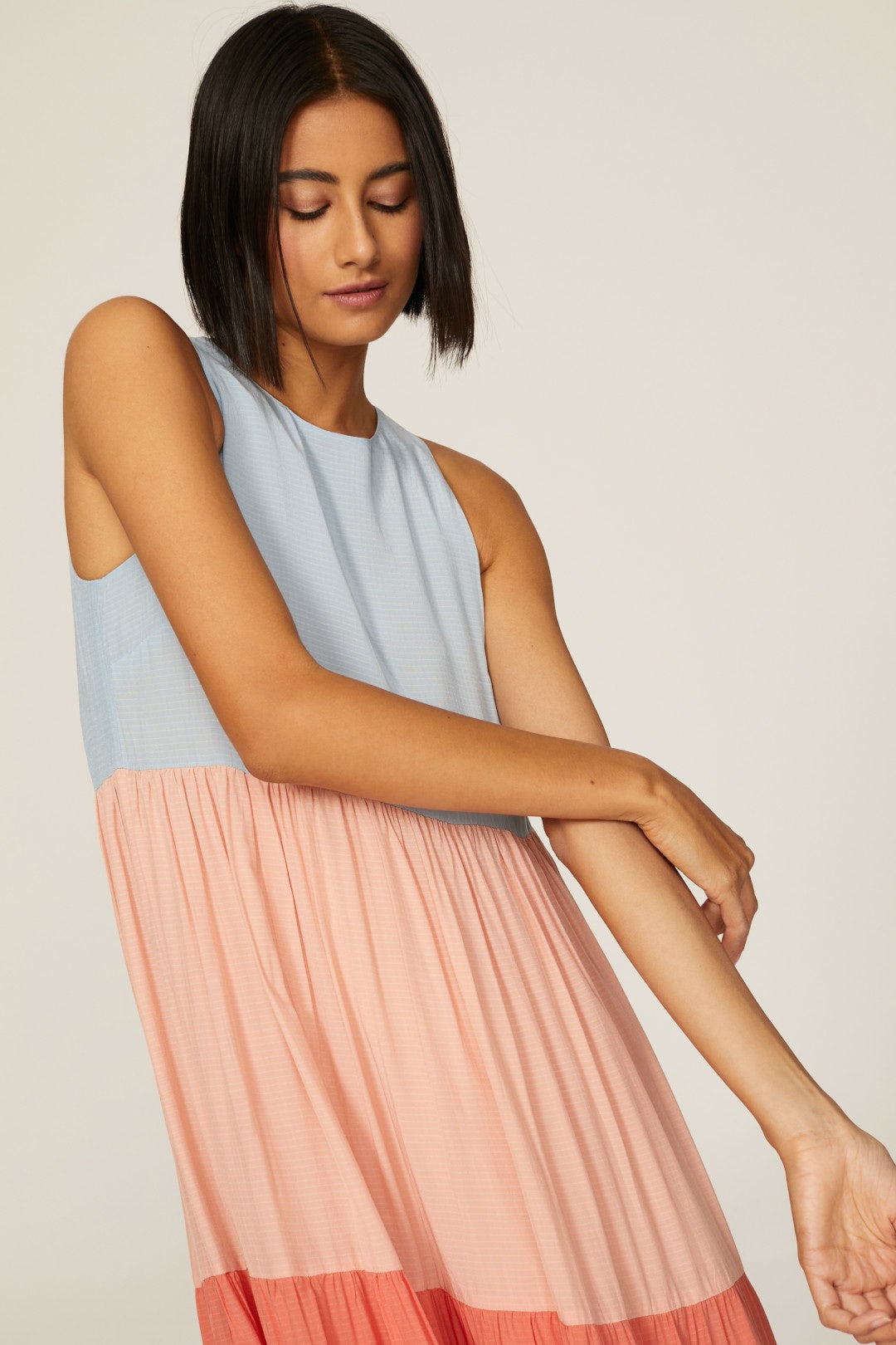strapless open back dress Eliza Maxi Dress, in Light Pink Light Taffeta | Show Me Your Mumu main image 0