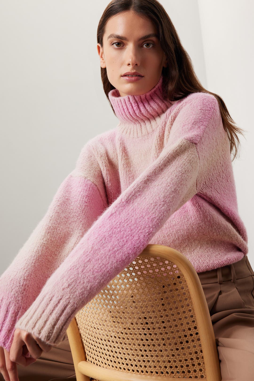 Pink Stripe Sweater by Maje | Rent the Runway