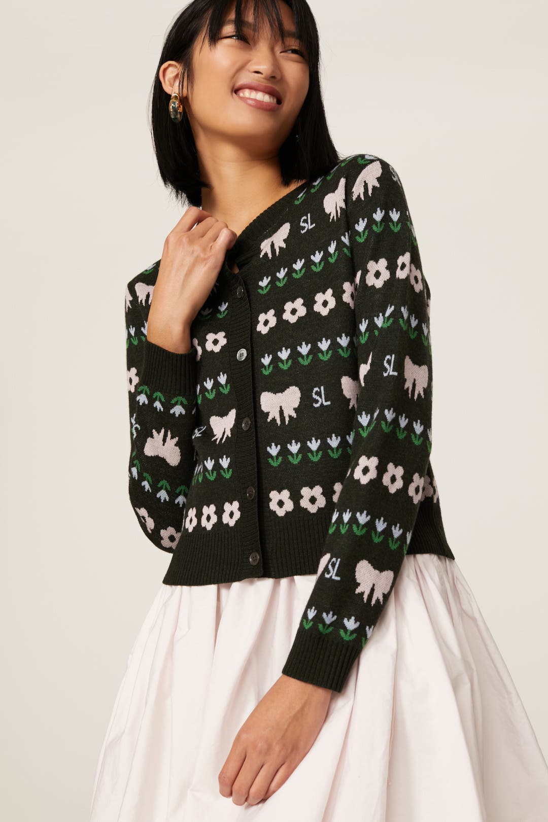 Sandy liang グレー　カーディガン Sandy Liang Gal Cardigan | Shopbop