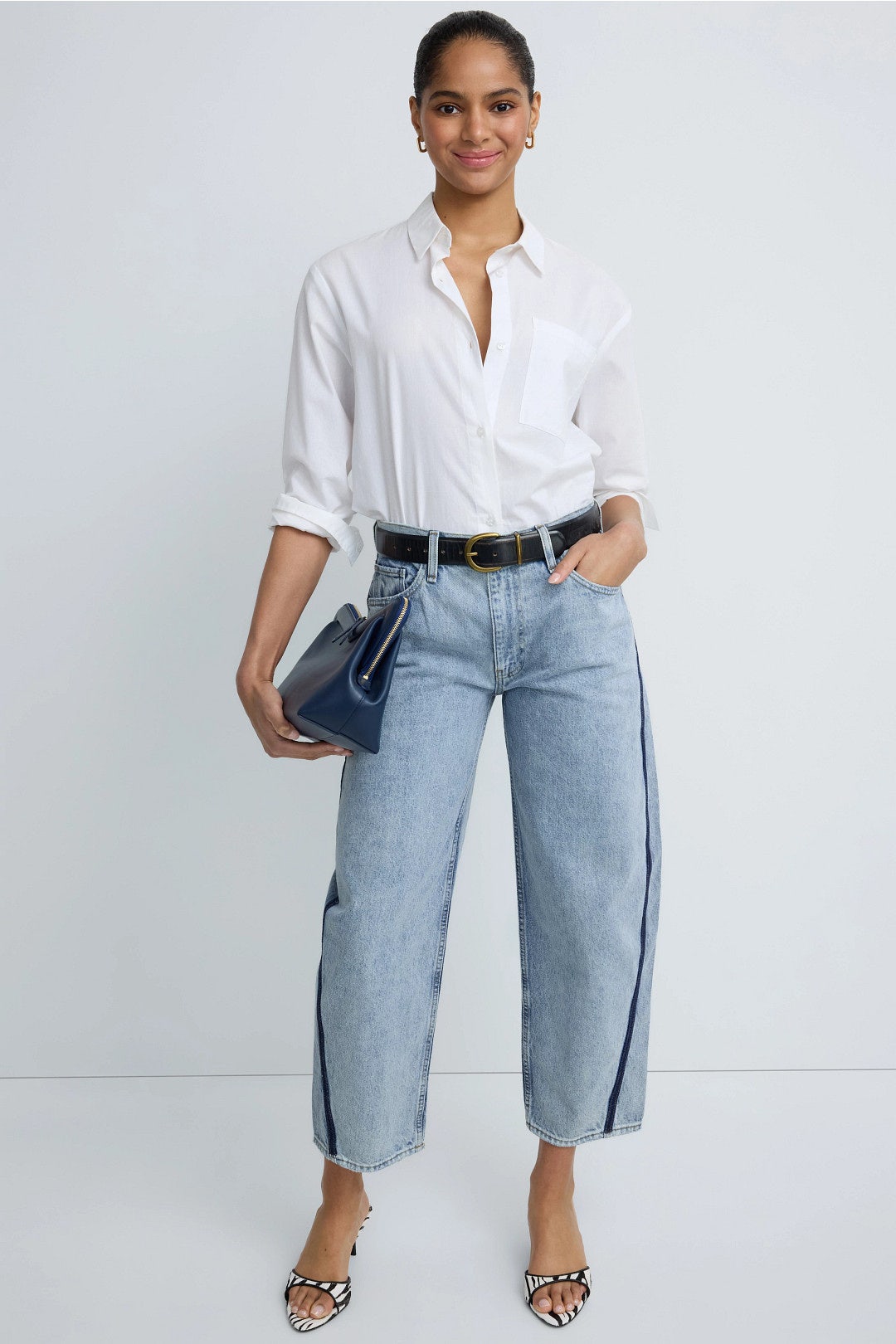 Courtney Mid Rise Baby Barrel Jeans by Hudson 3