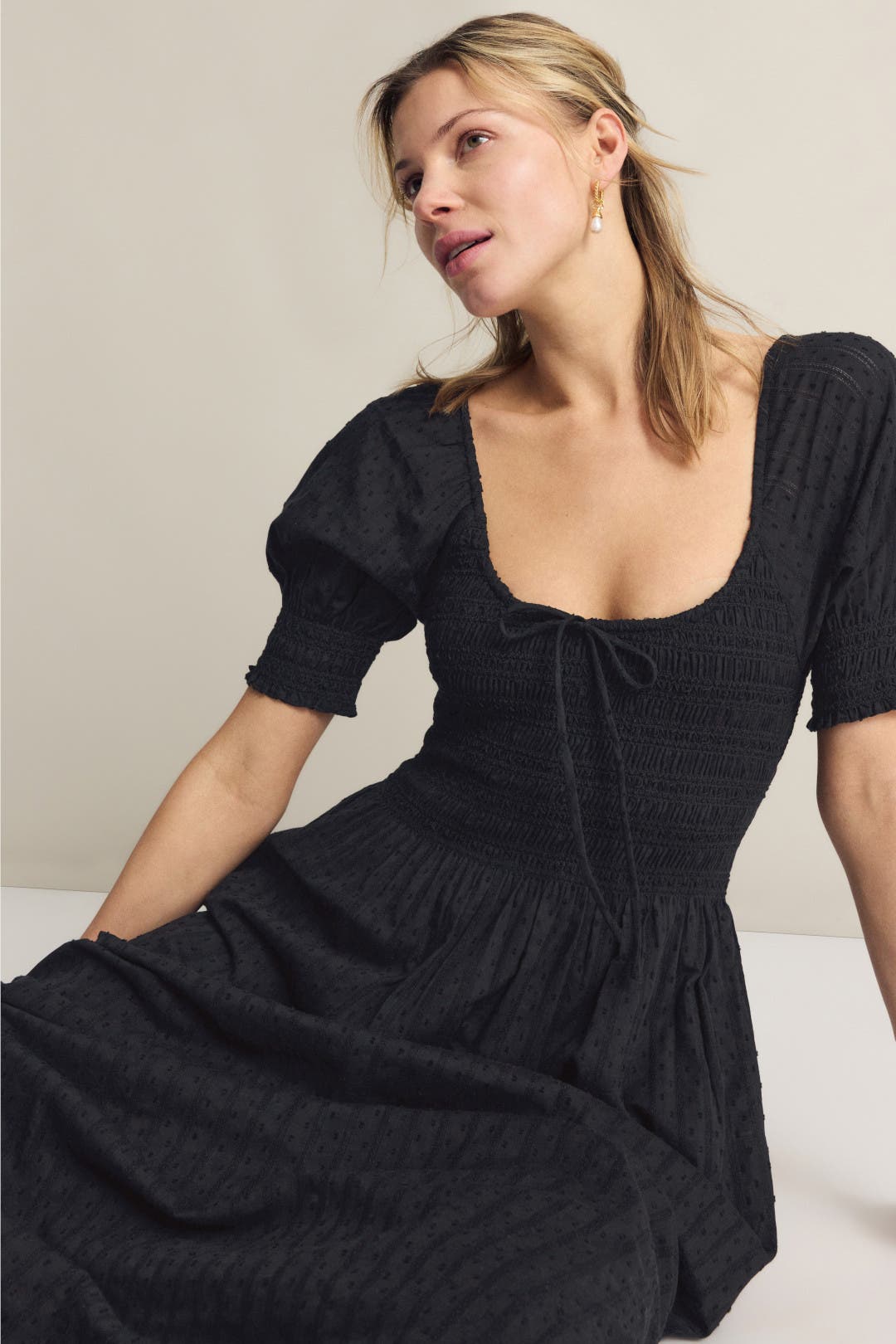 House on the Hill　Dress (Black)　100(3Y) August_TheFelicityDress_BlackA