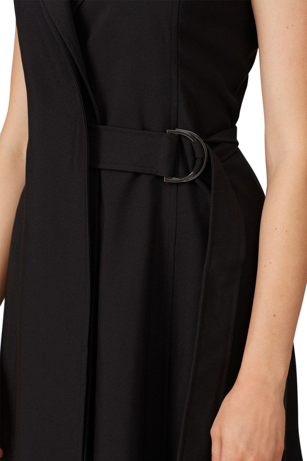 ワンピース laubeblanc Belted Drape Dress S Black Belted Drape Dress – L'AUBE BLANC