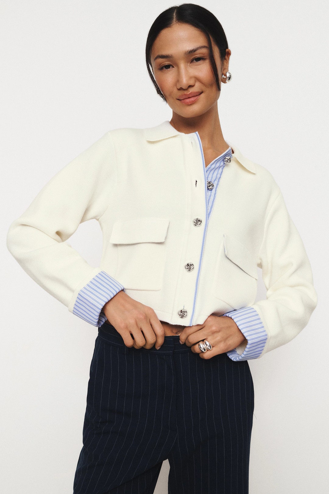 Knit Shirt Jacket by Sandro 3