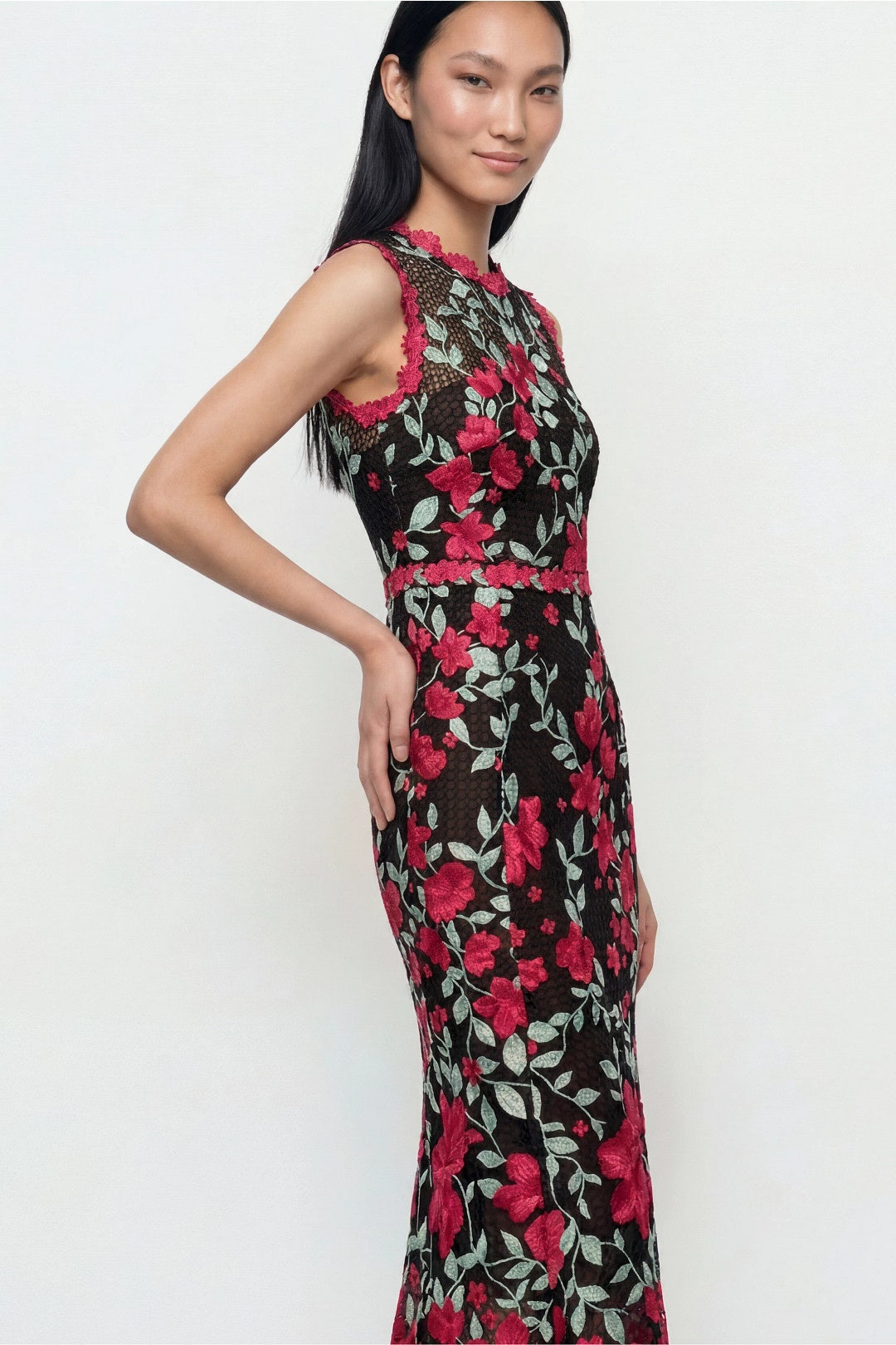 Embroidered Lace Sheath by Marchesa Notte 3