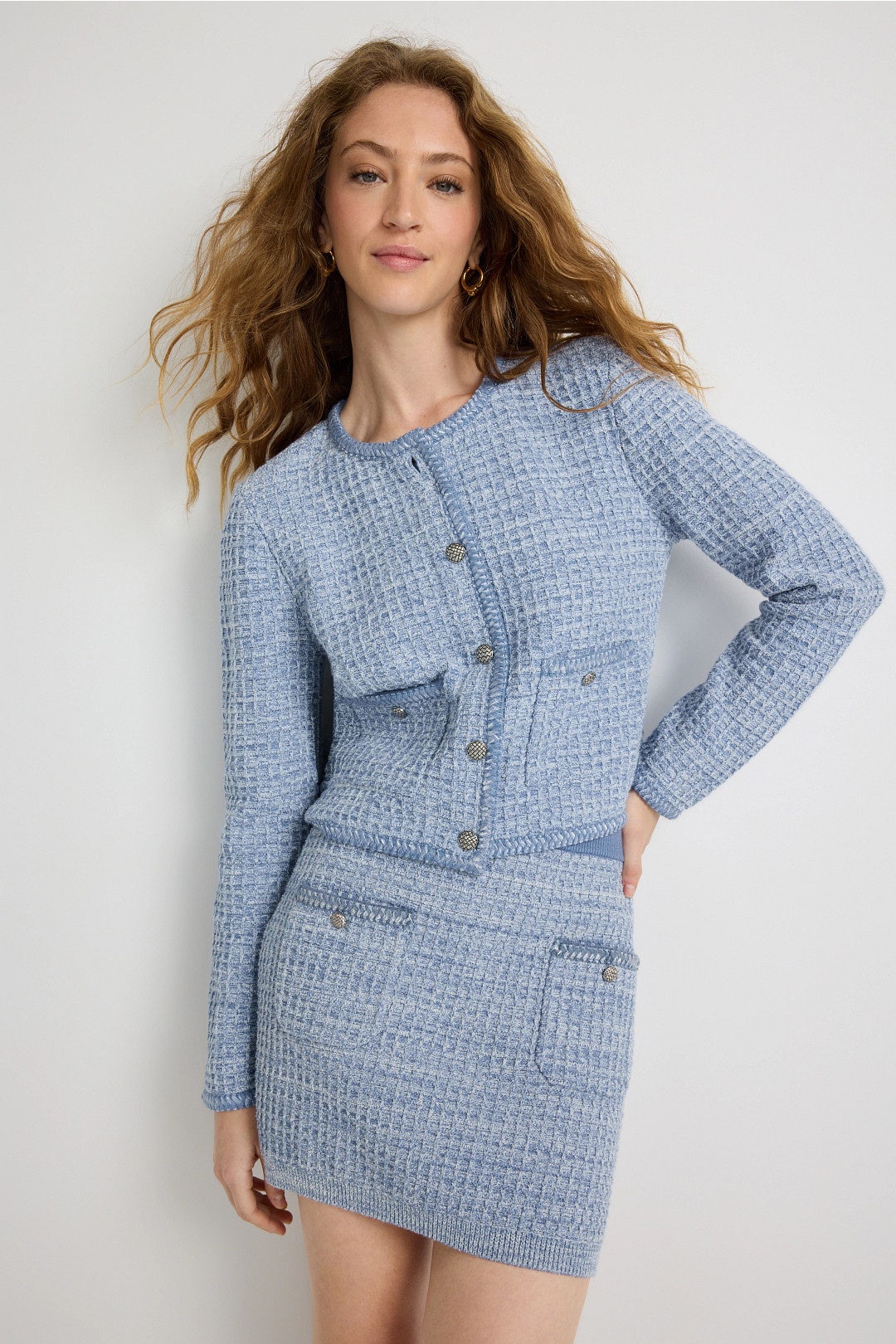 Saige Textured Mini Skirt by Milly 3