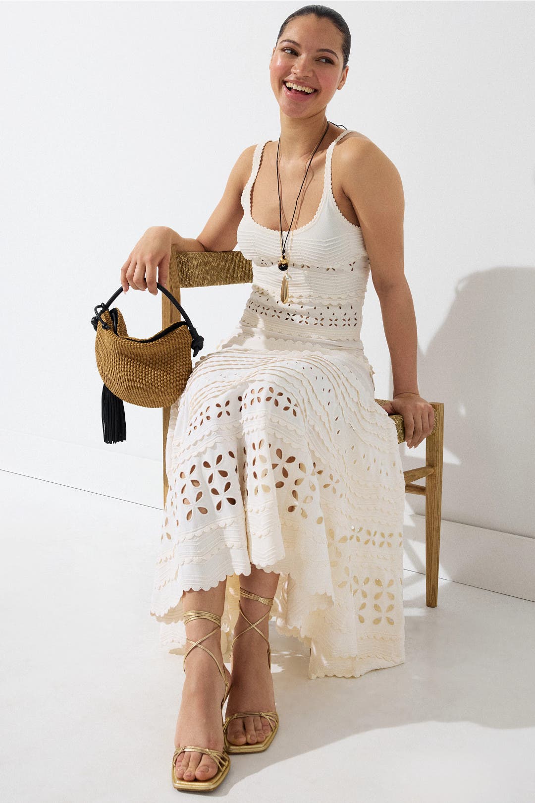 Annisa Eyelet Knit Midi Skirt by Ulla Johnson | Rent the Runway