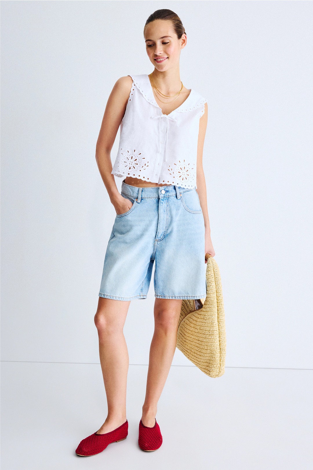 Eyelet Sailor Top by LE JEAN 3