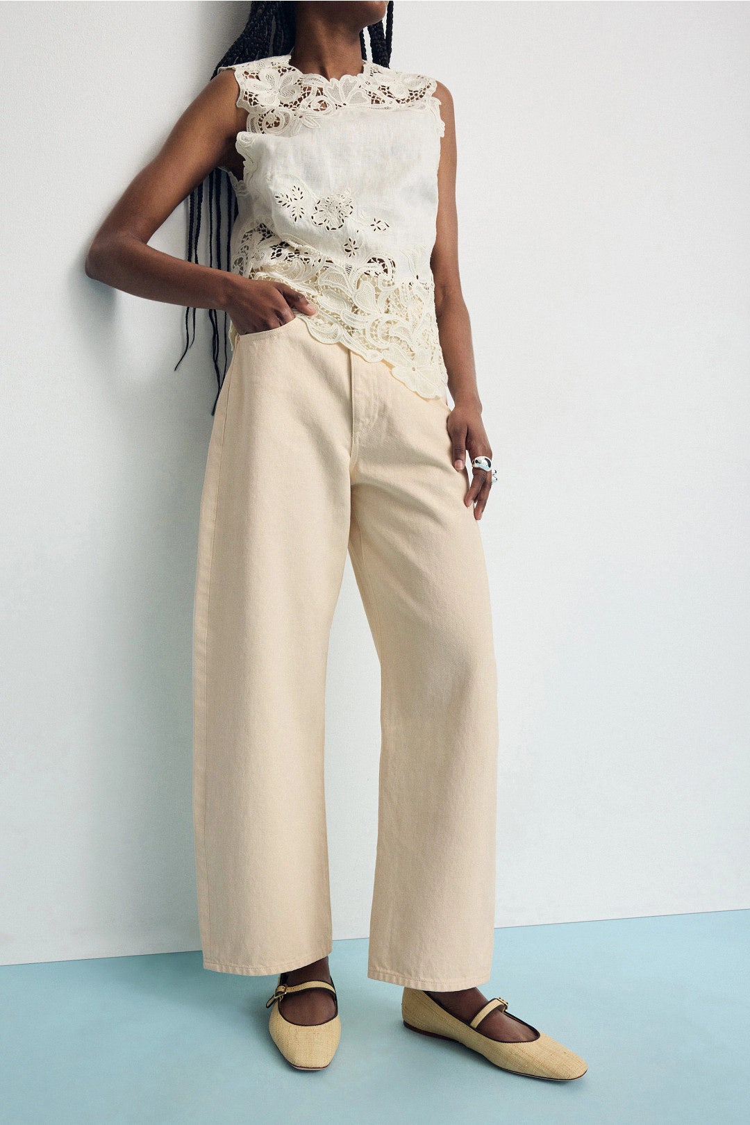 White Taylor Barrel Jeans by DL1961 3