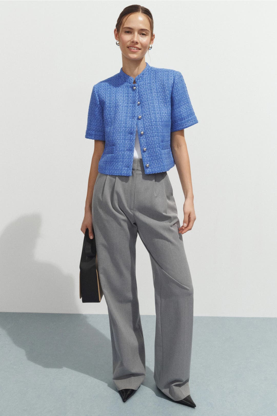 Short Sleeve Tweed Blazer by Derek Lam 10 Crosby x RTR | Rent the