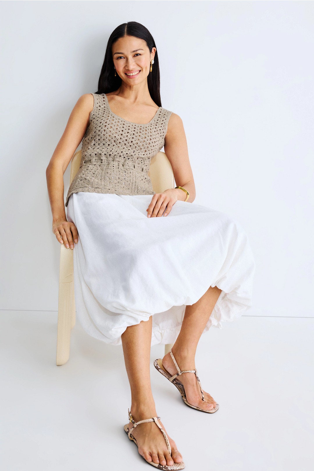 Sparkle Crochet Sleeveless Top by Rosetta Getty x RTR 3