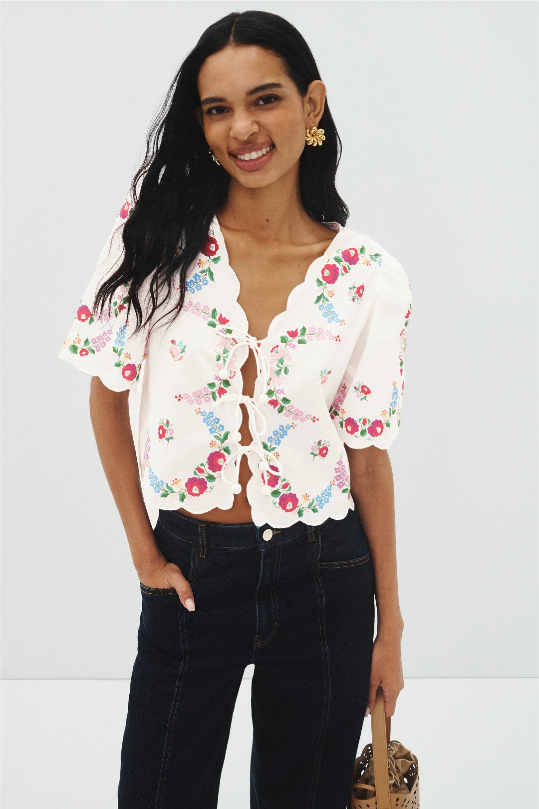 Multi Tie Front Cropped Top by Sea NY x RTR 3