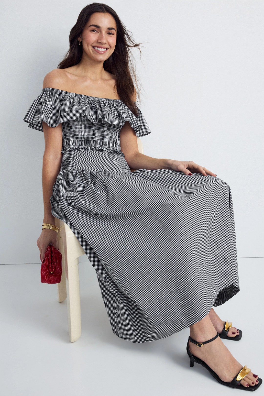 Off The Shoulder Smocked Top by Ronny Kobo x RTR 3