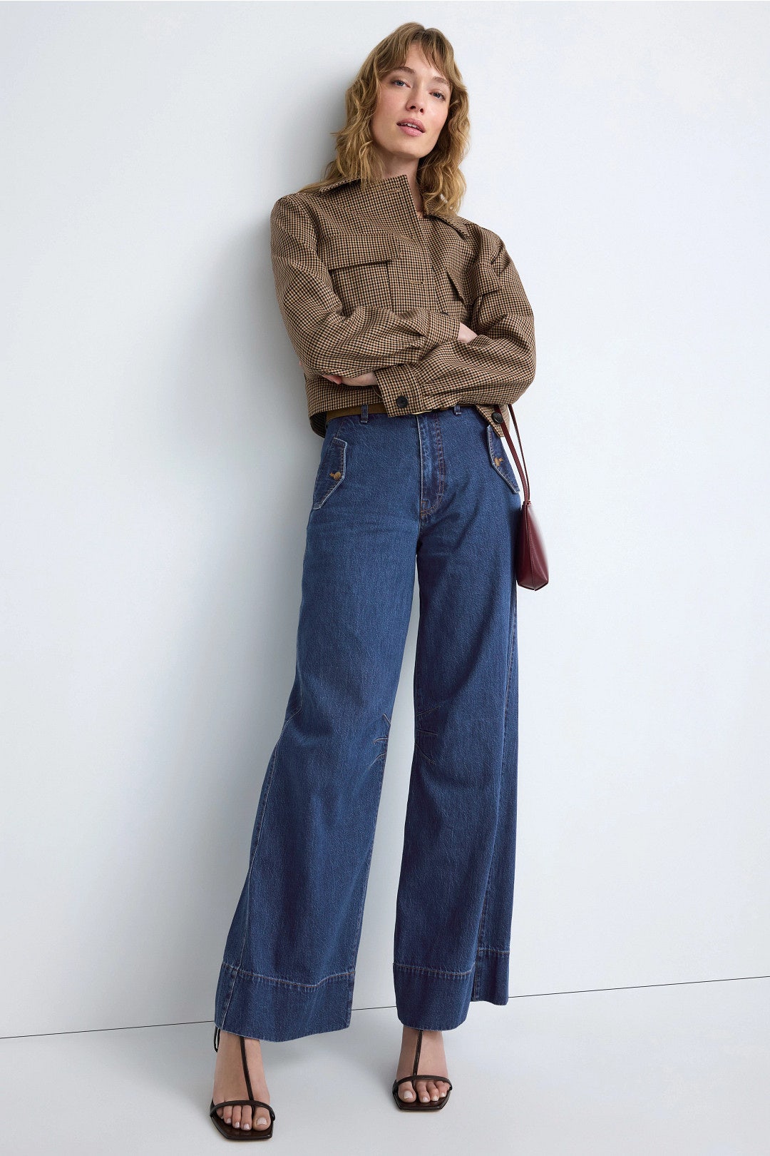 Dark Rinse James High Rise Wide Leg Jeans by Hudson 3
