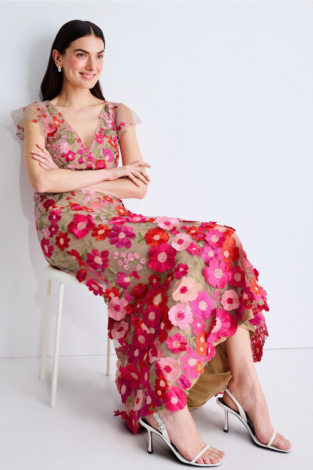 Embroidered Applique Gown by Ieena for Mac Duggal 3